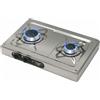 Can Fornello a Gas Hotty Can in Acciaio Inox 18/8 - Fornello 2 fuochi