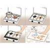Motomarine Fornello ad Appoggio Parker Black 5522G 2 Fuochi Inox - 2 Fuochi