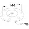 Motomarine Supporto Tavolo Twist Lock in Alluminio Anodizzato Nero - H 70 cm