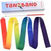 Kleintober Fascia da Ginnastica Premium con Asta, Fascia Arcobaleno per Bambini, Fascia da Danza con Istruzioni illustrate per Esercizi, Ragazze