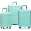 Traveler's Choice Pagosa - Valigia trolley espandibile rigida indistruttibile, Menta, 30-Inch Large, Traveler's Choice Pagosa - Valigia trolley espandibile rigida indistruttibile
