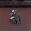 Anello Artigianale In Argento 925 Con Labradorite Naturale B-22