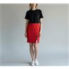 Cop-Copine Cop Copine Hiromi Gonna Donna (Eu) 36 a Vita Alta Aderente Split Mini Rosso
