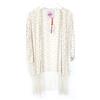 SUPERDRY Kimono Cardigan Stampato Ibiza Donna LARGE Maniche 3/4 Con Frange