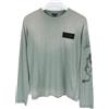 Richmond T-Shirt In Denim RICHMOND Da Uomo LARGE A Maniche Lunghe Verde Sbiadito Skeleton