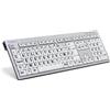 Logickeyboard XL-Print Alu nero su bianco fr. (PC/Sottile)