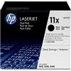 HP 11X 2-pack High Yield Black Original LaserJet Toner Cartridges cartuccia tone