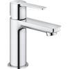 GROHE Lineare Miscelatore Lavabo Smooth Body con Set Scarico Push-Open (Da Piano, Taglia XS 155 mm, Cartuccia Ceramica 28 mm, Risparmio Idrico, Attacchi 3/8 Pollici), Cromo