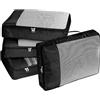 BillyBath Organizer Valigia Organizzatori Valigia Viaggio Organizer Valigia Salvaspazio Organizer Viaggio per Biancheria Intima Calzature Vestiti 4 Pezzi Nero