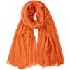 Gragengs Sciarpe estive da donna in cotone leggero grande lunga garza sciarpa donna elegante plain scialli 75×43, Colore: arancione., Taglia unica