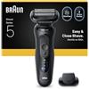Braun Serie 5 Rasoio elettrico, fino a 50 minuti, tappo di precisione per rifinitore senza fili, rasoio da uomo a umido e asciutto, 100% impermeabile, 52-N1200S, nero