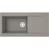 Respekta Denver Lavello da incasso in Mineralite 100x50 cm, grigio cemento