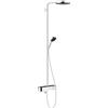 hansgrohe Pulsify S - Colonna Doccia con Miscelatore Termostatico per Vasca, Sistema Doccia (⌀ 260 Mm) con Rubinetto, Doccetta (3 Getti), Tubo, Asta E Soffione Doccia Tondo (1 Getto), Cromo