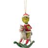 Enesco Grinch Di Jim Shore Su Cavallo A Dondolo Ornamento Da Appendere In Resina