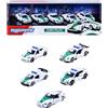 Majorette - Dubai Police - Giftpack da 5 Pezzi - Modelli di Veicoli d'Intervento - Scala 1/64° - Parti apribili, Fari traslucidi, Sospensioni - A partire da 3 anni
