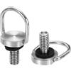 PATIKIL 2 Pezzi Vite Ad Anello D In Acciaio Inossidabile M4x0.7 Argento | Vite Per Fotocamera Anello Per Treppiede DSLR Cinghie Spalla Laccio Polso
