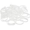 PATIKIL Silicone Gomma Fasce cerchio 50pz Antiscivolo 2.2 Piatto Bianco per Libri, Arte, Scatole, Cordoncino Avvolgimento, Borsa Fasce