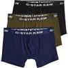 G-STAR Uomo Boxer Briefs 3 Pack Multiple, Multicolore (dk black/imperial blue/shadow olive D23774-D516-G163), XL