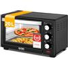 TZS First Austria - Mini Forno 20L 1380W - Fornetto con regolazione della temperatura fino a 230°C - Con timer di 60 min, 3 altezze di inserimento, teglia e griglia - Per cucine piccole e campeggio