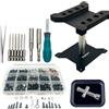 TEIRAY Set di strumenti di riparazione per auto RC, rotazione a 360 gradi e 600 viti RC e viti, kit pallet e cacciaviti RC per 1/8 1/10 1/12 1/16 1/18 RC auto camion crawler (nero)
