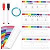 Bollisate Linea Dei Numeri | Giochi Educativi Di Addizione E Sottrazione - Giochi Matematici Cancellabili a Doppia Faccia con Anello di Archiviazione - per Bambini Casa Asilo Scuola Compleanno