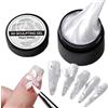 Hozaenwa Gel per Scultura Unghie, Perla Bianco Gel Modellazione 3D per Decorazione Unghie, Prodotti Manicure Non Stick per Fiori Scultura Extension, Prodotti Manicure per Principianti e Salon
