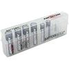 ANSMANN Scatola per 8 batterie - 8 x Micro AAA 24x Stilo AA CR 123A CR2 Card SD - Organizer plastica rigida portatile con coperchio semi trasparente