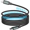 ANSMANN Cavo di ricarica Lightning per iPhone, cavo di ricarica USB C, magnetico, cavo USB C Lightning, cavo di ricarica rapida per iPhone 14/13 Pro/12/11/XS/XS Max, cavo da 120 cm