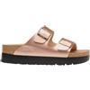Birkenstock Sandali platform Donna - Beige modello 1031270 Arizona Platf Metallic Copper Veg, Birko Flor -