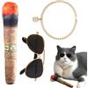 Teksome Costume Hip Hop per cani,Costume Hip Hop per animali domestici,Collana con dollaro, occhiali, cane - Costume da catena d'oro per occhiali da sole per cani e gatti, per foto retrò di