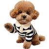 Generico Maglietta per Cani Piccoli,Vestiti a Righe con Collare - Abbigliamento Traspirante Per Cani | per Vacanza Viaggio Outdoor Compleanno Fotografia