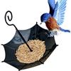 Moxeupon Mangiatoia per uccelli | Mangiatoia per uccelli a forma di ombrello, per esterni, regolabile in altezza e decorativa con ganci, luogo di osservazione esterno