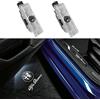 GZZHENGYE 2Pcs LED Car Door Welcome Light Proiettore Lampada Ghost Shadow Logo Lampade Per Alfa Romeo Giulia 952 Stelvio 949 tonale Giulietta Brera 159 Spider (Lettera del logo bianco)