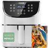 Cosori Friggitrice ad Aria 5,7 L, 13 Funzioni, 97% Meno Olio, 1700W Bianco