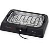 Ariete 723, Party Grill, Barbecue Elettrico da Tavolo, Griglia elettrica, Termostato Regolabile, Vassoio Raccogligrasso, Cottura Lenta e Rapida, Potenza 2000 W, 52X36X8 Cm, Nero