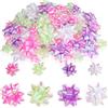 com-four® Fiocchi Regalo 120x - Fiocchi da 3 cm e 5 cm - Fiocchi autoadesivi già Pronti per Decorare Regali per Natale, Compleanni e Matrimoni (120 Pezzi - Bianco/Viola/Rosa/Verde)