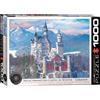 Empireposter puzzle da 1000 pezzi - Puzzle - Castello di Neuschwanstein in inverno + cornice in alluminio per 1000 pezzi