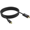 Vision TC 2MUSBCHDMI8K/BL cavo per telefoni cellulari nero 2 m USB C