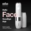 Braun Rasoi elettrici per il viso da donna, Braun Face Mini FS1000, Smart Light, bianco, con spazzola per la pulizia