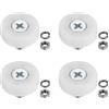 PATIKIL Rulli per Cassetti 19mm, 4 Set Pulegge Posizionamento Nylon Ruota Ricambio per Puleggia per Cassetti Piccoli Rondella Elastica Dado per Scorrevole per Schedari, Bianco