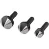 wolfcraft Set Svasatori Conici 12, 16, 19 mm. Angolo di svasatura a 90°