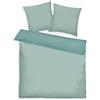 Herding TOM TAILOR Bettwäsche Two-Tone Solid Colors Fresh Sage, 2 * 80x80 cm + 200x220 cm, 100% Baumwolle/Satin, mit Doppelnaht am Kissen, Wendemotiv und farbigem Markenreißverschluss
