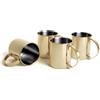 ECHTWERK Set di 4 bicchieri infrangibili in rame in acciaio inox - Ideali per gin, vodka, birra e bevande fredde - Confezione regalo - Edizione oro - 1000 ml