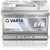 VARTA Automotive DYNAMIC EFB (N70) 12V 70Ah 760A - Batteria auto al piombo-acido per sistemi start-stop - Batteria di avviamento per macchine con elevato fabbisogno energetico - senza manutenzione