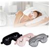 Cohentbliss 3 Pezzi Mascherina per Dormire, Maschera Dormire Seta, Paraocchi Notte con Cintura Elastica, Comoda e Super Morbida, Bloccare la Luci, per Viaggi, Pisolini e Riposo (Rosa Grigio Nero)