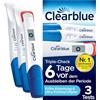 Clearblue Test di gravidanza Triple Check Ultra precoce Pack combinato - Risultati 6 giorni prima (10 m IU/ml) - Con nessun altro test puoi testare prima, 3 bastoncini di test (1 digitale