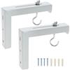 EMSea Staffa a L per proiettore con staffa a L, supporto per montaggio a parete o a soffitto, estensione regolabile con gancio, portata fino a 20 kg