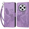 KENHONER Custodia per Xiaomi Redmi 14C/ Poco C75 Cover, Viola | Portafoglio in Pelle PU Retro, Antiurto Flip, Slot per Schede, Funzione Stand, Chiusura Magnetica