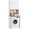 Relaxdays armadio sopra lavatrice bianco/naturale