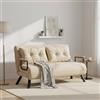 Dmora Divano Letto 2 Posti Merak 133x78 cm Beige Contenitore Reclinabile, Braccioli